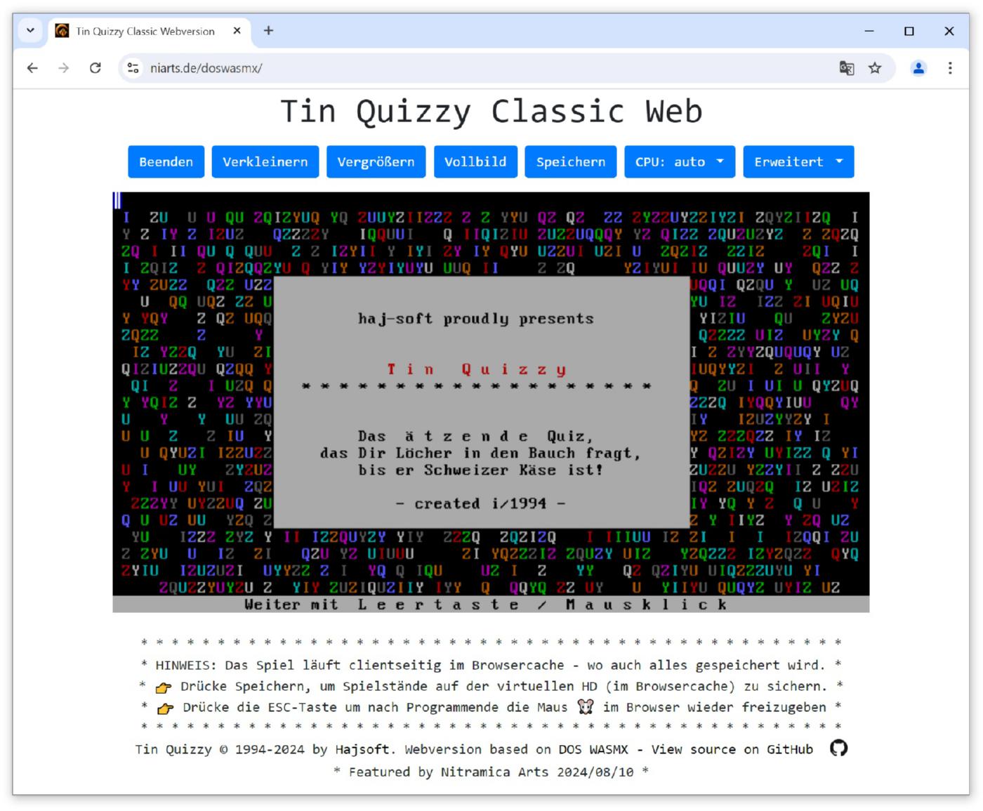 Tin Quizzy Classic Webversion Tin Quizzy Classic Webversion